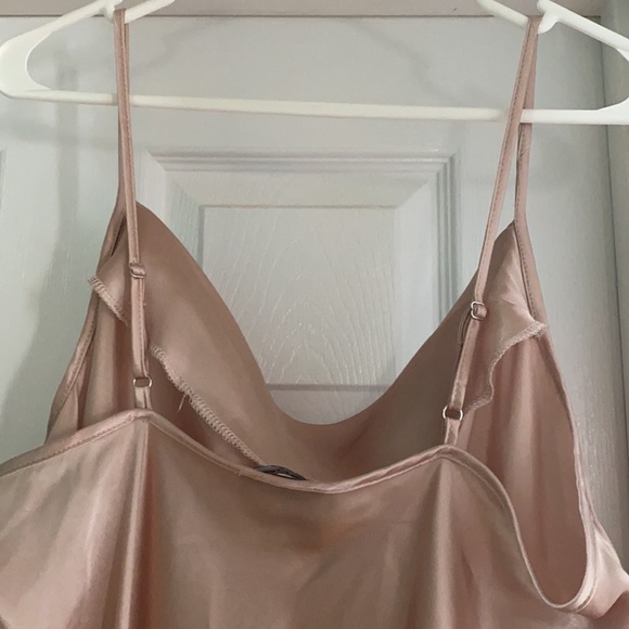 Size 8-12 Bebe Rose Gold dress (worn once) - Picture 6 of 7